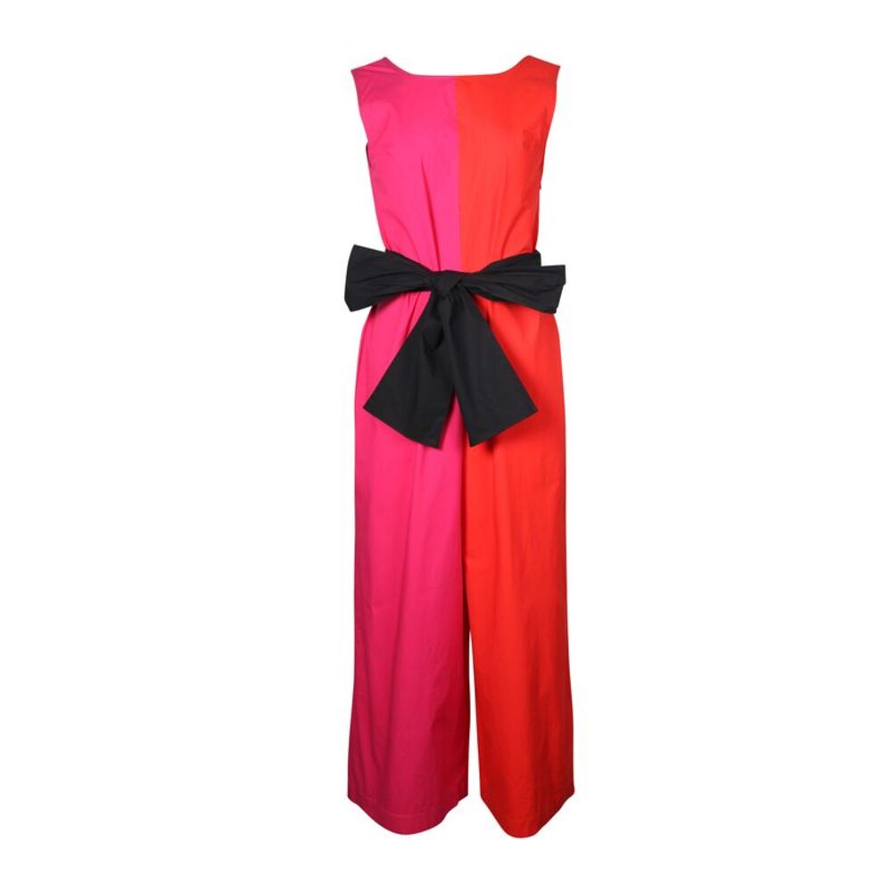 Isa Arfen Color-Block Jumpsuit in Multicolor Cotton